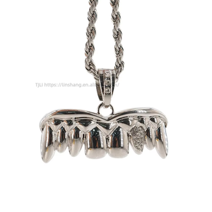 Hip-hop <b>Braces</b>, Pendants, Accessories, Diamond-encrusted and Cool Daily Street Gold Tooth Necklace Pendant <b>Men</b> - Product Image 5