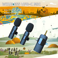Microphone-cravate sans fil portable Plug-and-Play à condensateur, synchronisation automatique pour smartphones Android USB-C et ordinateurs de bureau