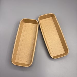 Bandeja de papel kraft biodegradable ecológica, plato rectangular desechable para comida, para restaurantes, catering, comidas frías y calientes, ecológico B - Product Image 5