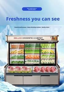 Vitrine Réfrigérée pour Hot Pot, 3 Zones Tempérées, Table de Bar Commerciale Malatang <span class=keywords><strong>avec</strong></span> Congélateur et Réfrigérateur pour Présentation d'Ingrédients - Product Image 6