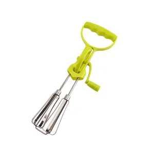 Batidor manual de doble rueda semiautomático, mezclador giratorio de huevos, venta directa de fábrica - Product Image 1