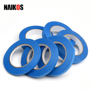 Auto Body Blue Masking Tape Protección de superficie resistente a los rayos UV para equipos industriales Pintura y recubrimiento en polvo - Product Image 1