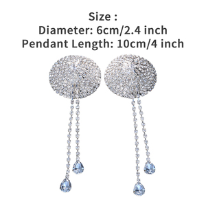 Sexy Strass Tepel Stickers Vrouwen Ketting Rand Tassel Borst Bra Nipple Cover Zelfklevende Ronde Vorm Beha Tepel Pasteitjes - Product Image 4