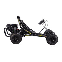 Cómodo Go Kart con Motor de 4 Tiempos y 212 CC, 6.5 HP, Arranque Manual/Eléctrico, Asiento Acolchado Grueso y Conducción Suave