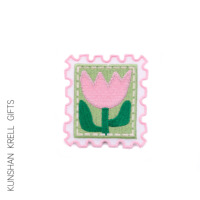 Kunshan Krell petite fleur de tulipe fraîche belle timbre forme patch de broderie personnalisation