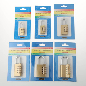 Brass Combination Padlock 28mm 3-Wheel Resettable Password <b>Lock</b> For <b>Suitcase</b> And Courtyard Gate - Product Image 4
