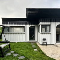 Villa préfabriquée moderne en ossature légère en acier, maison modulaire préfabriquée pour complexe hôtelier, maison de vacances et immeuble de bureaux