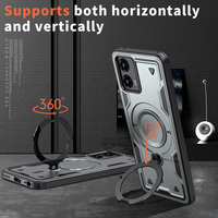 Pour MOTO G Power stylet EDGE 5g Motorola G Play 4g 2024 support d'anneau en métal dur téléphones portables couverture Pc Tpu Hyper coque de téléphone portable