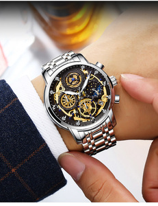 นาฬิกาข้อมือผู้ชาย <span class=keywords><strong>WISHDOIT</strong></span> 2021 แฟชั่นใหม่ ปฏิทิน สแตนเลส แบรนด์ดัง หรูหรา สปอร์ต โครโนกราฟ ควอตซ์ Relogio Masculino - Product Image 6