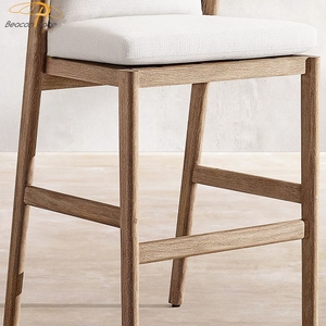 Bistro all'aperto patluxury lounge chair <span class=keywords><strong>rattant</strong></span> in legno di teak bar giardino per il tempo libero sedie alte con cuscino - Product Image 5