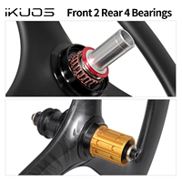 Roue de vélo pliable en fibre de carbone à trois rayons, frein à disque Centerlock, moyeu à cliquet 36T, 20 pouces 451 100/135 mm, libération rapide, roue BMX