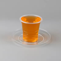 Assiettes à dîner rondes en plastique jetable transparent écologique pour fêtes, mariages, pique-niques ou camping