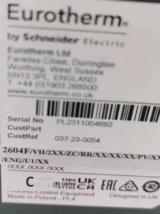 เทอร์โมสตัทควบคุมคาร์บอนยี่ห้อ British Eurotherm รุ่น 2604/VH/121/XX/D4/XX/XX/XX/XX/Y2/XX/ENG/XXX ของแท้ พร้อมการรับประกันหนึ่งปี - Product Image 2