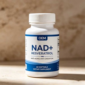 Cápsulas de Gel Suave con NAD Trans-Resveratrol, Nicotinamida Ribósido, Berberina y Ácido Hialurónico, Suplementos para Adultos, 500 mg, OEM - Product Image 2