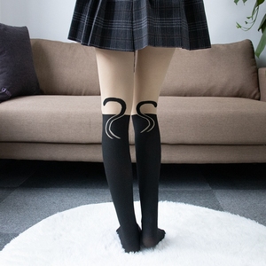 Pantimedias japonesas con patrón de gato de dibujos animados de alta calidad, pantimedias bonitas personalizadas para mujer, medias de moda para niñas - Product Image 4