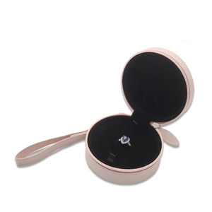 Factory Stock Round <b>Jewelry</b> <b>Box</b> Soft <b>Leather</b> <b>Jewelry</b> <b>Box</b> Mini <b>Jewelry</b> <b>Box</b> Support Customization And Wholesale - Product Image 1