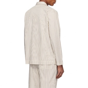 Camisa Nueva al por Mayor para Hombre, Ligera, de Popelina de Algodón, Manga Larga, Estilo Pijama, Retro Americana, Casual, a Rayas - Product Image 4