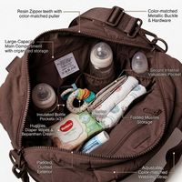 Sac à langer matelassé grande capacité personnalisé, sac de poussette pour extérieur, sac de voyage pour maman et bébé