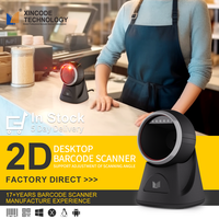 Lector de Códigos de Barras 2D Xincode, Escáner de Escritorio, Lector de Códigos QR, Lector de Códigos de Barras Fijo para Supermercado
