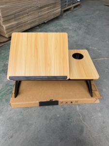Bureau d'ordinateur portable réglable en hauteur avec porte-gobelet plateau de petit déjeuner <span class=keywords><strong>Table</strong></span> canapé-lit travail <span class=keywords><strong>Table</strong></span> <span class=keywords><strong>pliante</strong></span> Portable - Product Image 2