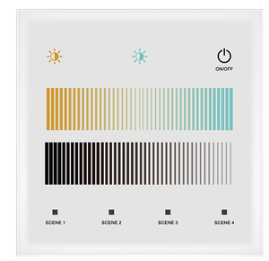 Atenuador Maestro de panel DALI de <span class=keywords><strong>4</strong></span> zonas, 2 zonas, panel táctil montado en la pared, compatible con control remoto RF - Product Image 1