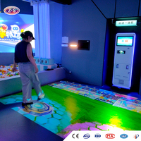Système de divertissement à monnayeur : Solution de jeu de projection interactive au sol avec projecteur mobile pour centre de loisirs familial