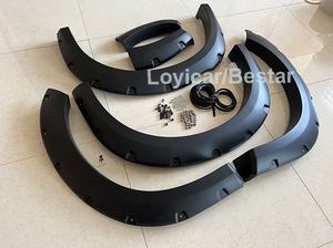 عالية الجودة حاجز مشاعل لفورد رينجر 2022 Wildtrak ABS ماتي الأسود <span class=keywords><strong>6</strong></span> قطعة عجلة قوس درابزين مضيئة اكسسوارات السيارات - Product Image 4