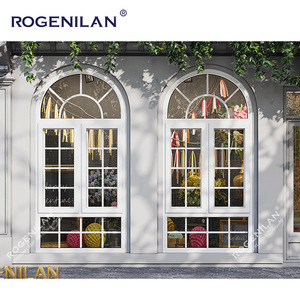 Fenêtres rondes fixes en aluminium Rogenilan French Hurricane Impact pour maison, avec <span class=keywords><strong>grille</strong></span> et vitrage circulaire. - Product Image 6