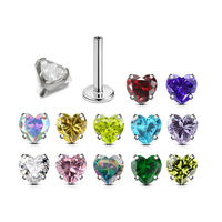 F136 Titane Bijoux Piercing Boucles D'oreilles Coeur Motif Corps Piercing Bijoux Accessoires