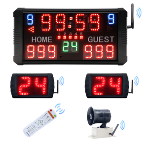 YIZHI Indoor Outdoor Sport LED Digital Scoring Basketball Anzeigetafel mit 14/24/30s Shot Clock & Summer & Stativ Ständer - Product Image 1