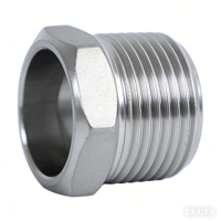 Conector Macho NPT de 3/8'' con Cabeza Hexagonal Forjada Segura y Tuerca de Bloqueo, Roscado de Acero Inoxidable, Ajuste Sanitario Igual, OEM Personalizable