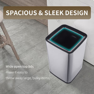 مكتب فاخر مخصص داخلي صندوق قمامة فندق تجاري معدني مطبخ من الفولاذ المقاوم للصدأ مفتوح من الأعلى - Product Image 3