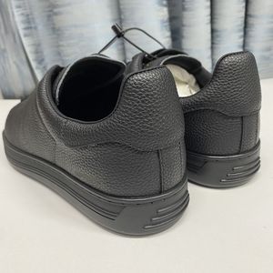 Chaussures de skate pour hommes, entièrement noires, en cuir véritable, légères, respirantes, antidérapantes, chaussures de sport d'été - Product Image 3