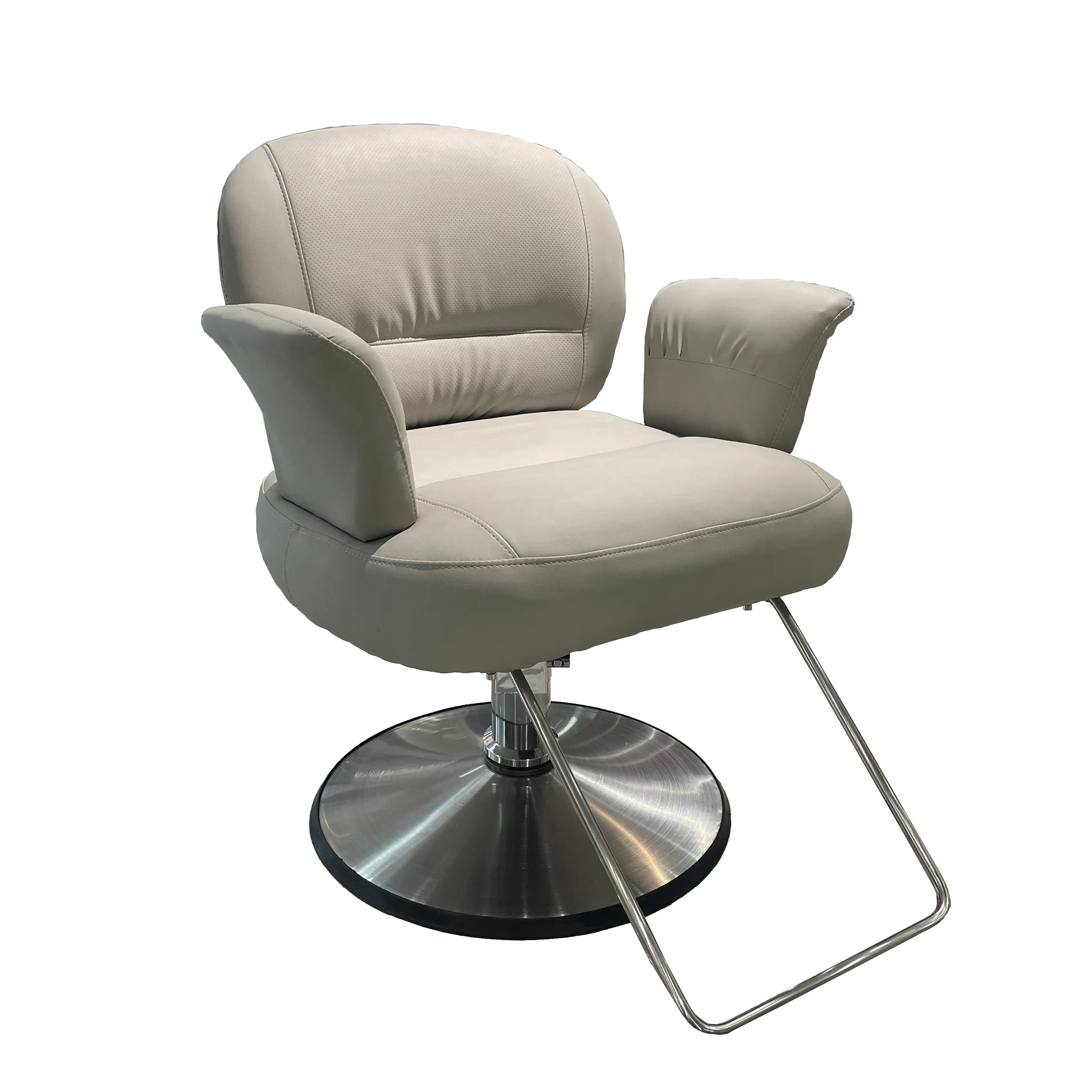 High quality salon hair equipment chairs stainless steel innovated rotating beauty chair for barber shop furniture
