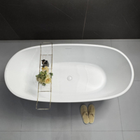 Baignoire autoportante ovale moderne en acrylique Twowinco pour hôtel de luxe, idéale pour les projets