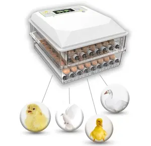Máquina de incubadora de incubadora de huevo de pavo de pollo solar de 220V + 12V de doble potencia con bandeja rodante