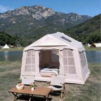 Tente de camping gonflable très vendue, portable, facile à monter, résistante au vent, pare-soleil, pour voyages en plein air, randonnée, pour 3 à 6 personnes, toutes saisons
