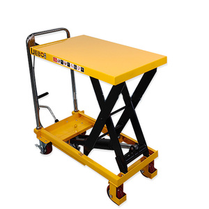 Entrepôt 300kg <span class=keywords><strong>Table</strong></span> élévatrice manuelle à ciseaux Mécanisme de levage <span class=keywords><strong>Table</strong></span> élévatrice à ciseaux fixe Chariot hydraulique - Product Image 2