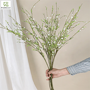 <span class=keywords><strong>Ramas</strong></span> <span class=keywords><strong>de</strong></span> Sauce Plateado al por Mayor con Frutos, Flores <span class=keywords><strong>de</strong></span> <span class=keywords><strong>Salix</strong></span> Argyracea, Decoración Verde para el Hogar y Fiestas - Product Image 2