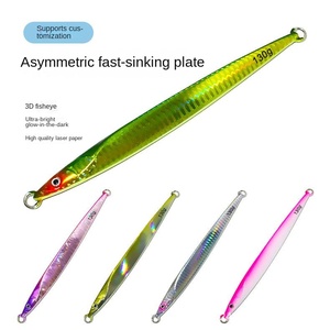 Pêche en haute mer, appât Nanyou Luya, plaque de fer à coulée rapide, plombée, asymétrique, lumineuse, appât dur pour la pêche à la traîne - Product Image 1