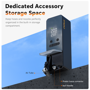 <span class=keywords><strong>Compresseur</strong></span> d'air portable sans fil mini 150 PSI, gonfleur à batterie grande capacité, moniteur de pression des pneus, manomètre numérique, arrêt automatique - Product Image 5