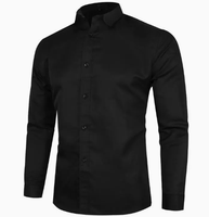 Kemeja Pria Slim Fit Anti Kusut Lengan Panjang untuk Acara Formal Bisnis Warna Solid Ukuran S-5XL untuk Musim Gugur