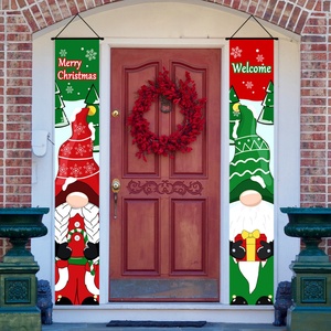 Pancarta Navideña Personalizada al por Mayor, Sublimada por Ambos Lados, Decoración para Puerta Principal, Decoración Navideña para el Hogar - Product Image 1