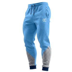 Pantalones Deportivos Negros para Hombre, Talla Grande, Algodón de Peso Medio, Estilo Ropa de Trabajo, Cintura con Cordón Ajustable, Logotipo Termotransferible en la Pierna Derecha - Product Image 5