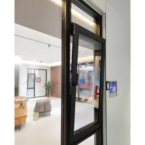 분말 코팅 에너지 효율적인 기울기 및 회전 창 좁은 프레임 이중 강화 창 유리 알루미늄 여닫이 창