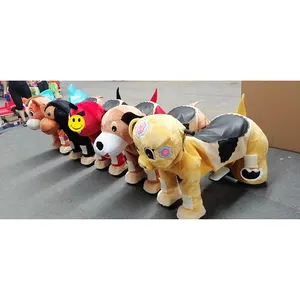 Happy Sky Mall - Cavalo elétrico de brinquedo para crianças, cavalo peludo operado por moedas