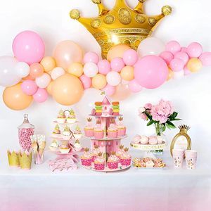 DAMAI Soporte <span class=keywords><strong>de</strong></span> 3 Niveles para Cupcakes con Diseño <span class=keywords><strong>de</strong></span> <span class=keywords><strong>Castillo</strong></span> <span class=keywords><strong>de</strong></span> Princesa, Torre <span class=keywords><strong>de</strong></span> Postres Floral en Acuarela para Cumpleaños <span class=keywords><strong>de</strong></span> Niñas, Decoración para Fiestas <span class=keywords><strong>de</strong></span> Té con Temática Rosa - Product Image 5
