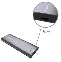 NGFF PCIe NVMe Dual Protocol M.2 SSD External Portable Enclosure Aluminium Case Type-C USB3.1 10Gbps Maks 4TB Garansi 12 Bulan