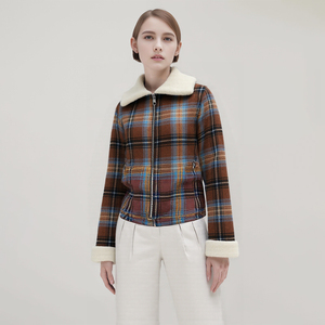 Giacche in tessuto Black Blend Bomber <span class=keywords><strong>camicia</strong></span> Sexy Winter Trench Wool Jacket Real per cappotto lungo da <span class=keywords><strong>donna</strong></span> lana - Product Image 4