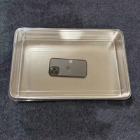 Moule à tiramisu en acier inoxydable 33x28 cm, moule rectangulaire pour brownie, boîte à mousse tiramisu, récipient à tiramisu avec couvercle transparent
